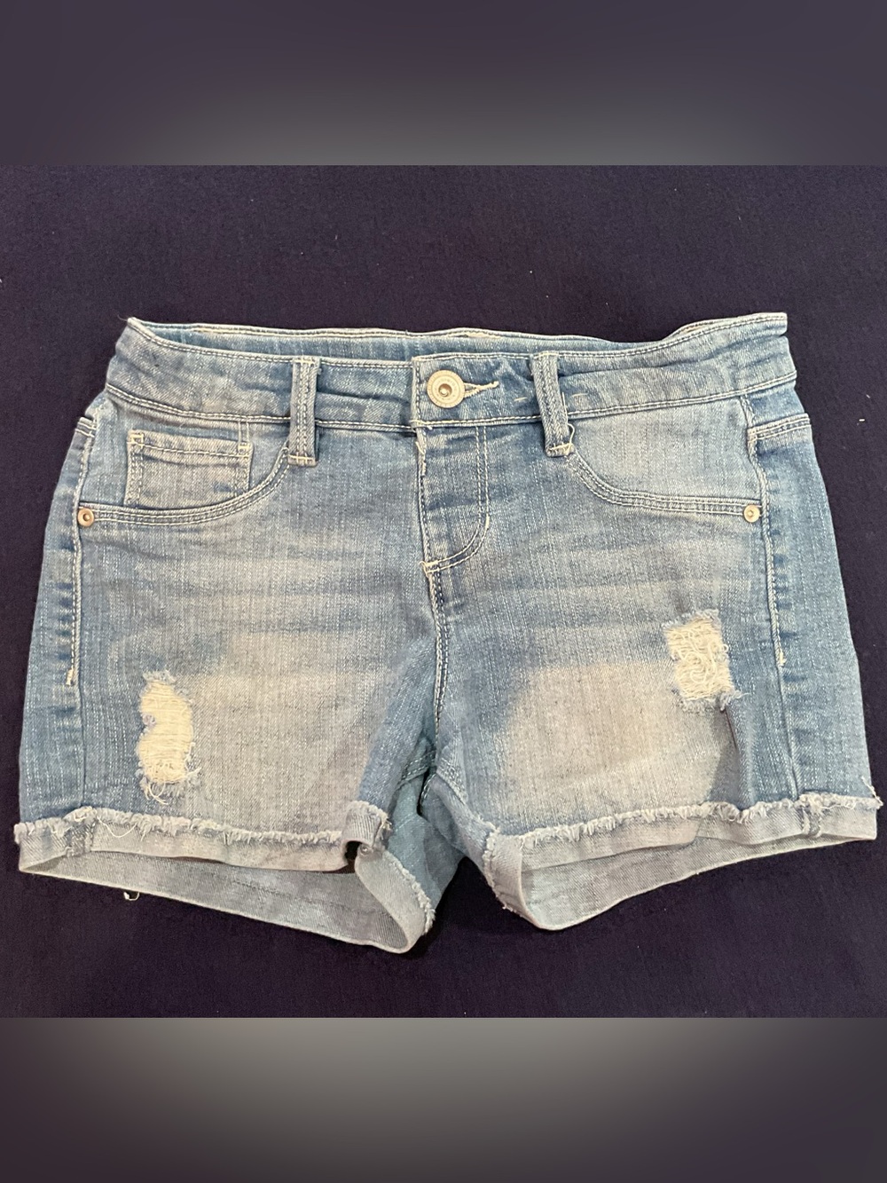 Member's Mark Girls Light Blue Denim Shorts Size 7 Like New